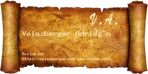 Veiszberger Adrián névjegykártya