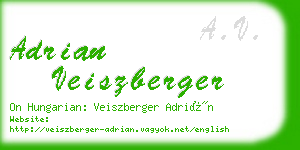 adrian veiszberger business card